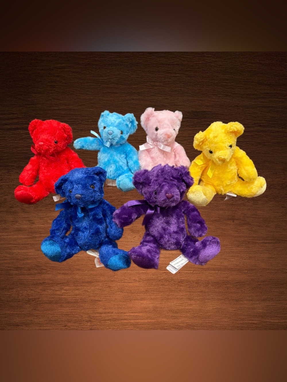 AURORA WORLD STUFFED BEAR. LOT OF 6. 7”